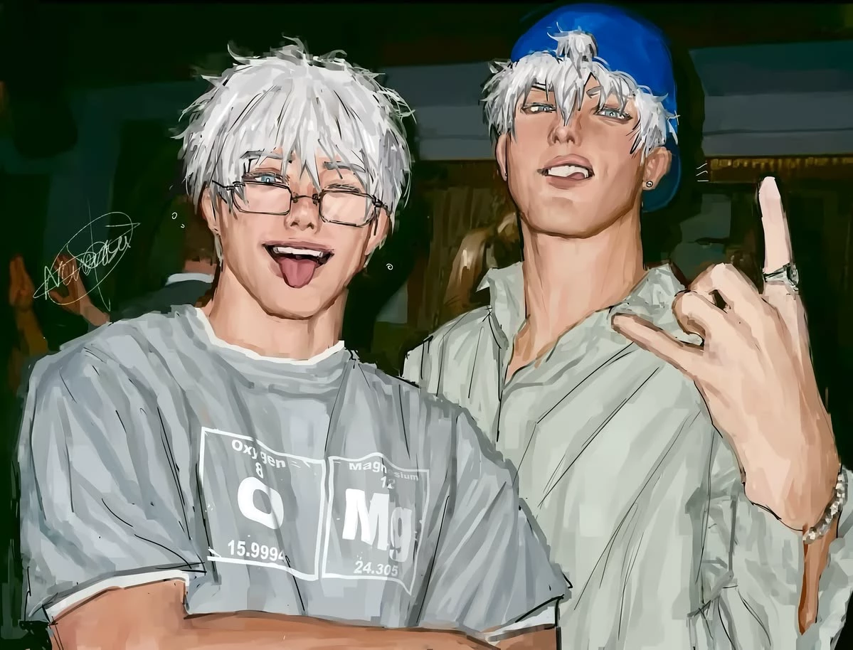 Nerd (Gojo) and Frat (Satoru) 𐙚⋆.˚ thumbnail