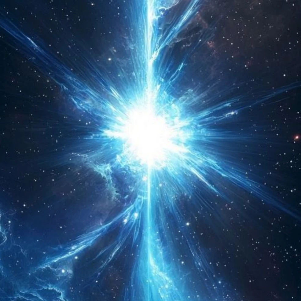 The blue