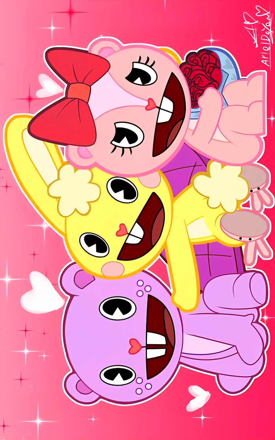 Htf (Happy tree frends): Cuddle, Toothy & Giggle thumbnail
