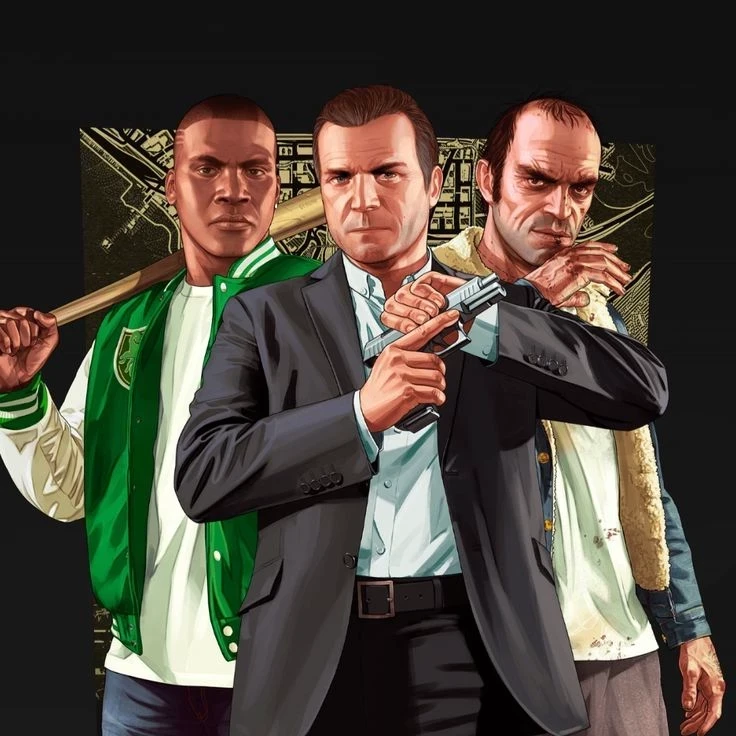 💲🚔Franklin, Michael y Trevor {gta5)🚔💲 thumbnail
