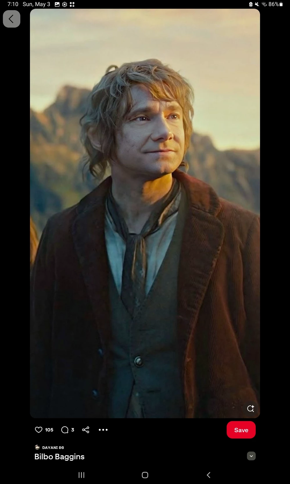 Bilbo Baggins [Bagginshield, Post BOFTA, AU] thumbnail