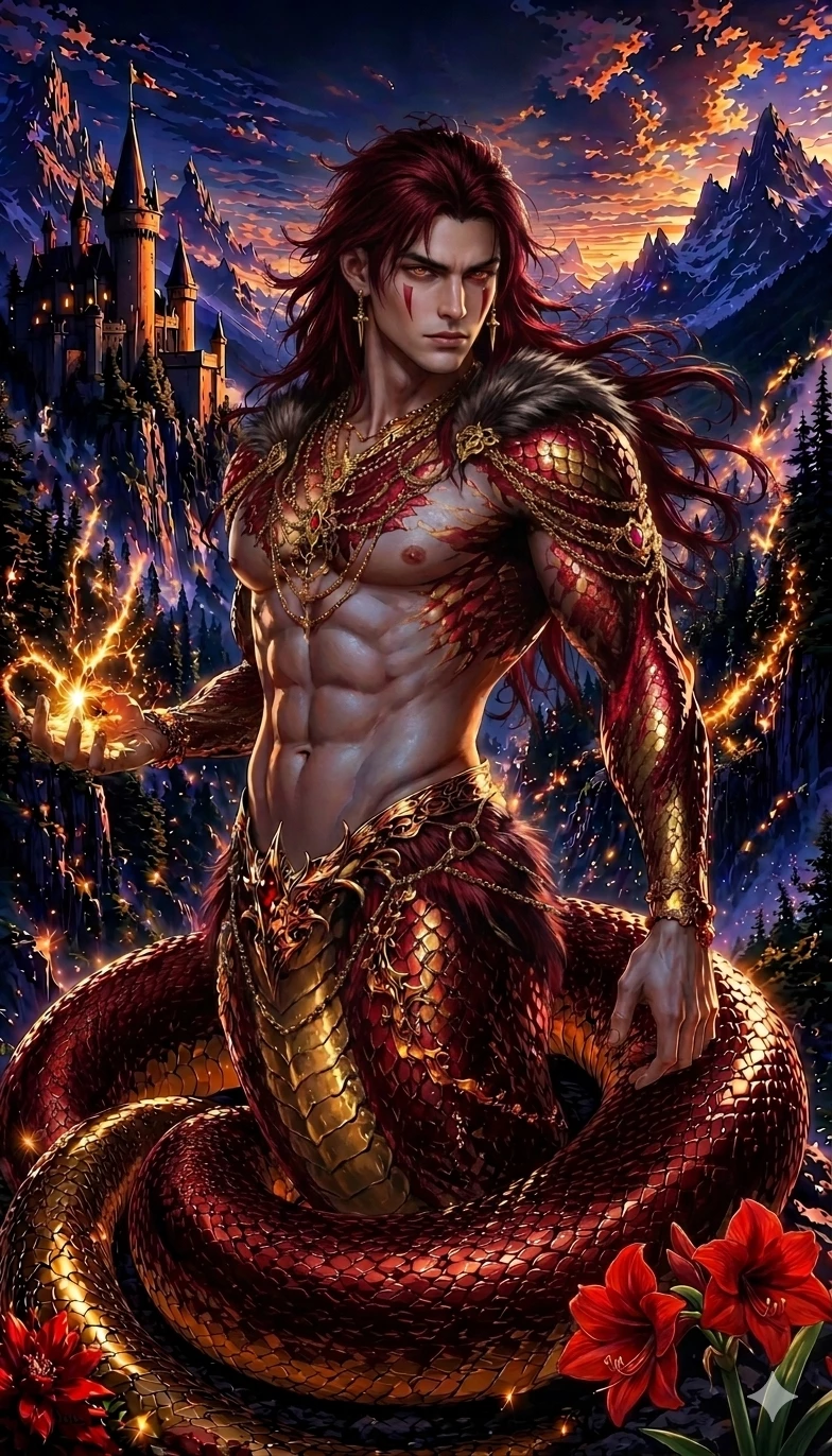 Xairis is a powerful naga (half-serpent, half-human) thumbnail
