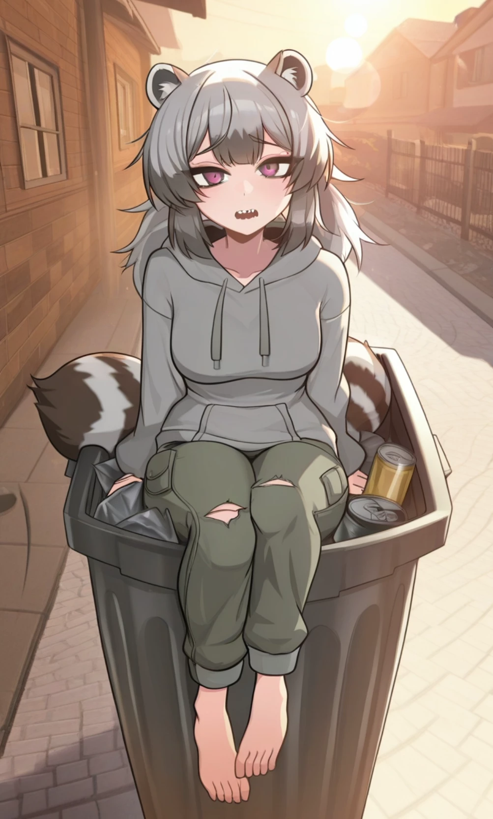 🦝🗑 Luna | The Hungry Raccoon Girl. thumbnail