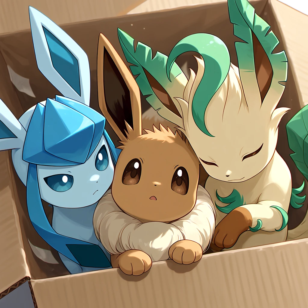 Leafeon, Eevee, Glaceon thumbnail
