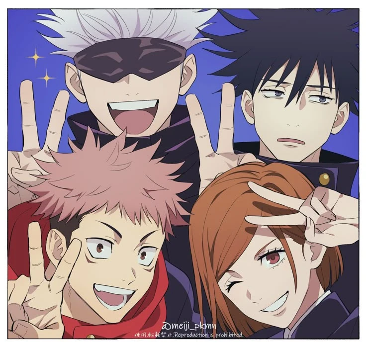gojo, nobara, megumi and gojo thumbnail