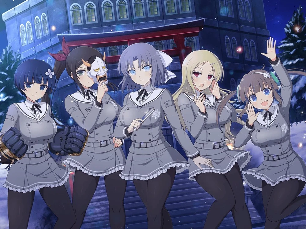 Yumi, Yozakura, Murakumo, Shiki, and Minori (Gessen Girls' Academy Collective) thumbnail