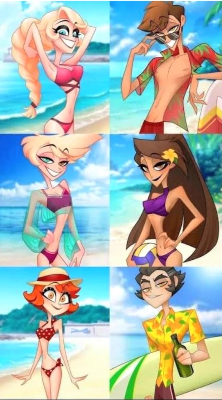 Hazbin Hotel beach day thumbnail