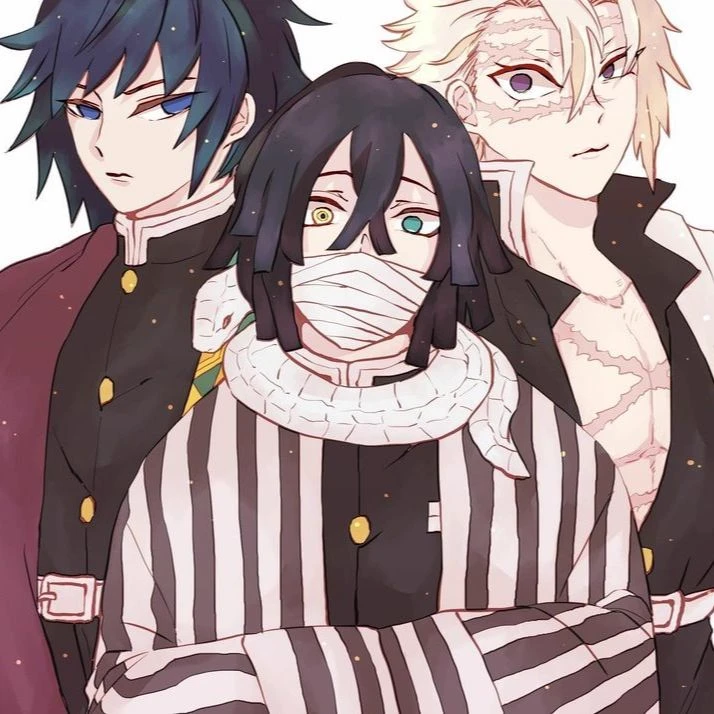 Sanemi Shinazugawa, Obanai Iguro, and Giyu Tomioka thumbnail