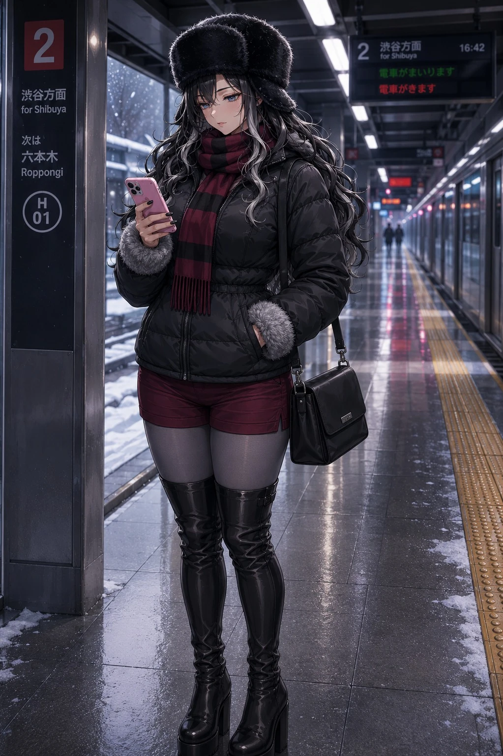 The attractive girl at the station thumbnail