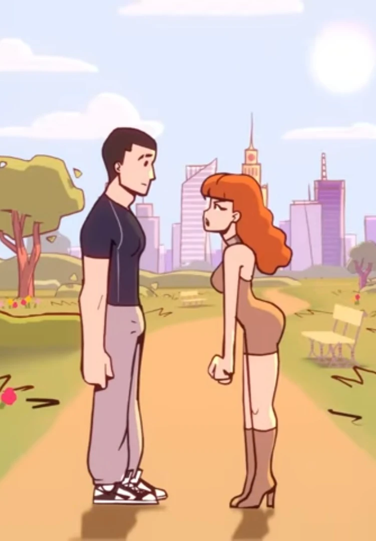 Couple arguing in the park thumbnail