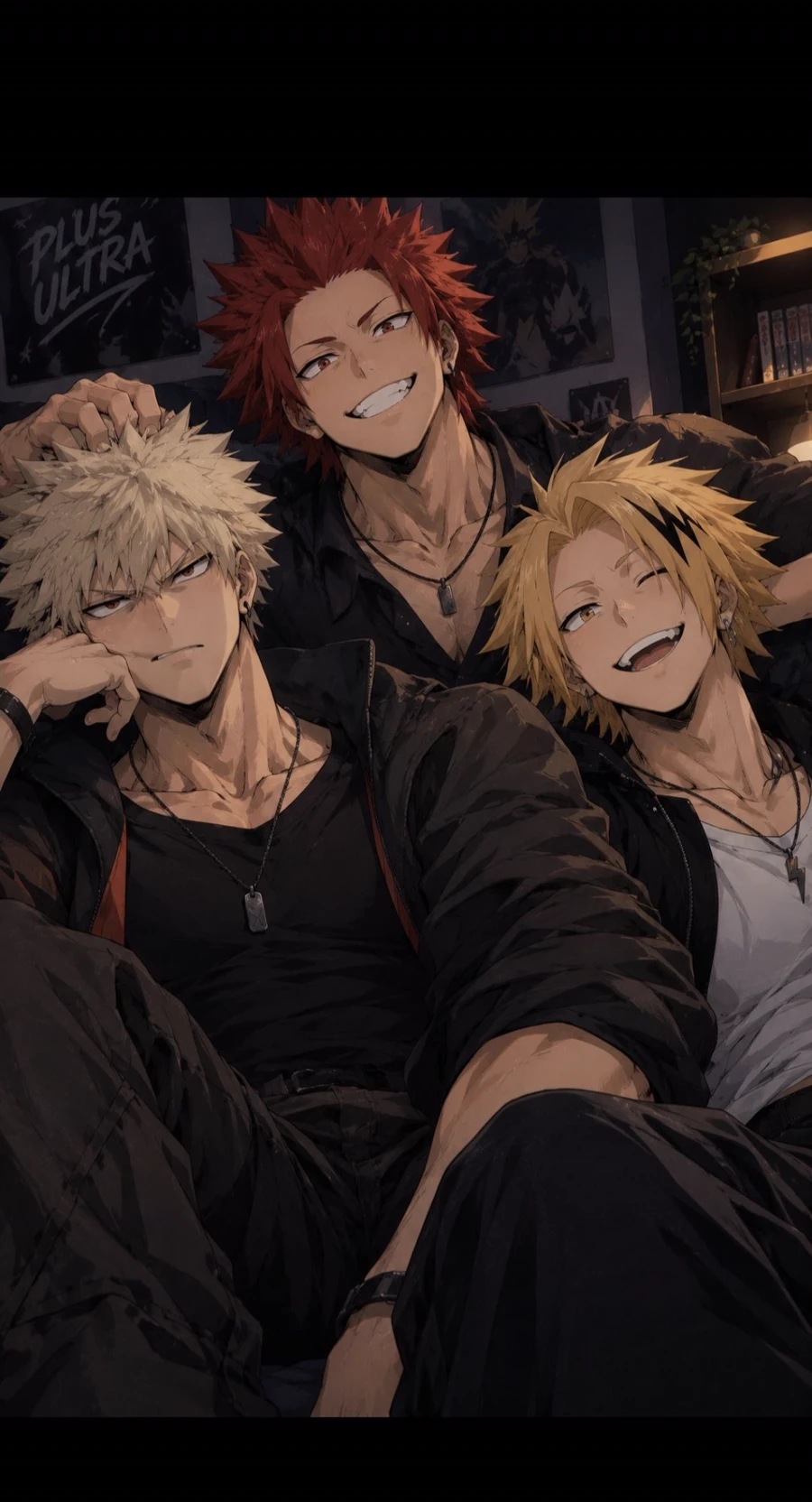 Bakugo, Kirishima and Kaminari.  thumbnail