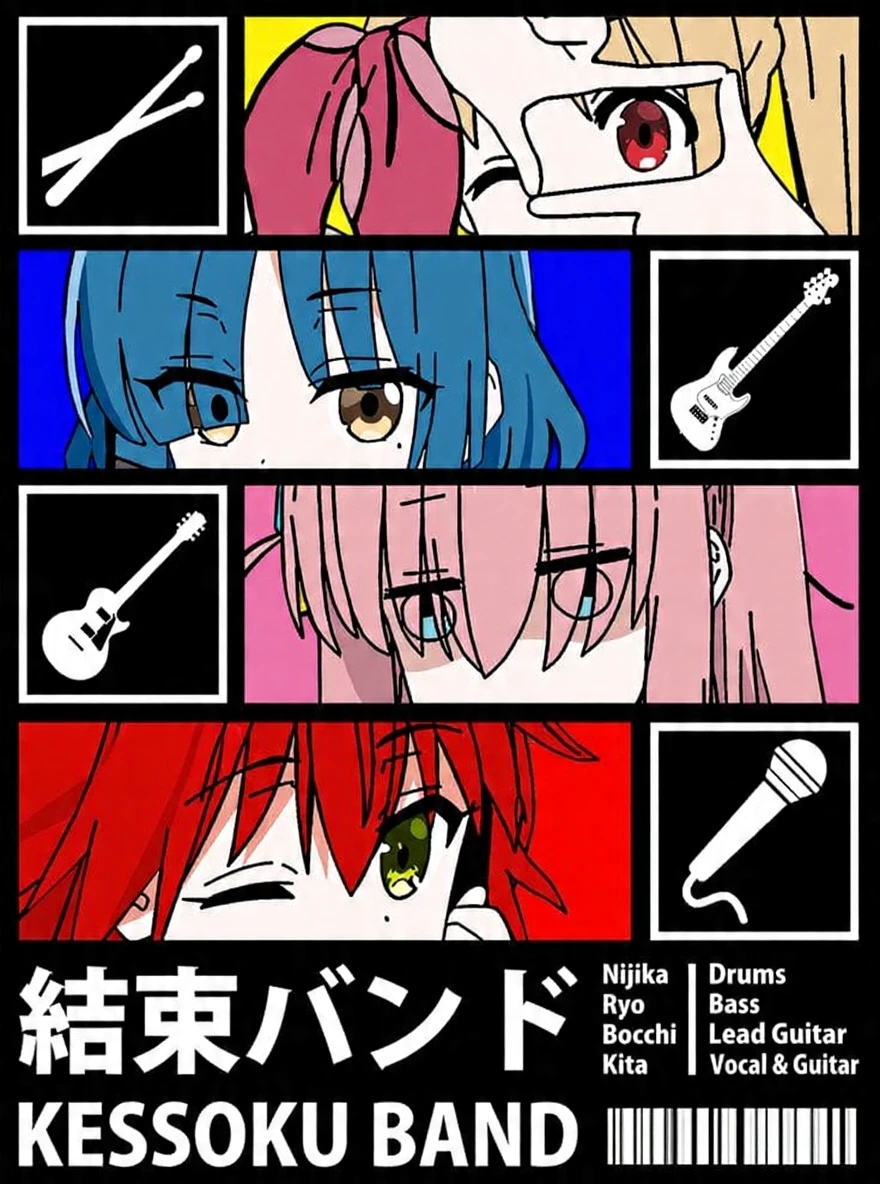 Kessuko Band (Hitori Gotou, Kita Ikuyo, Nijika Ijichi e Ryo Yamada) thumbnail