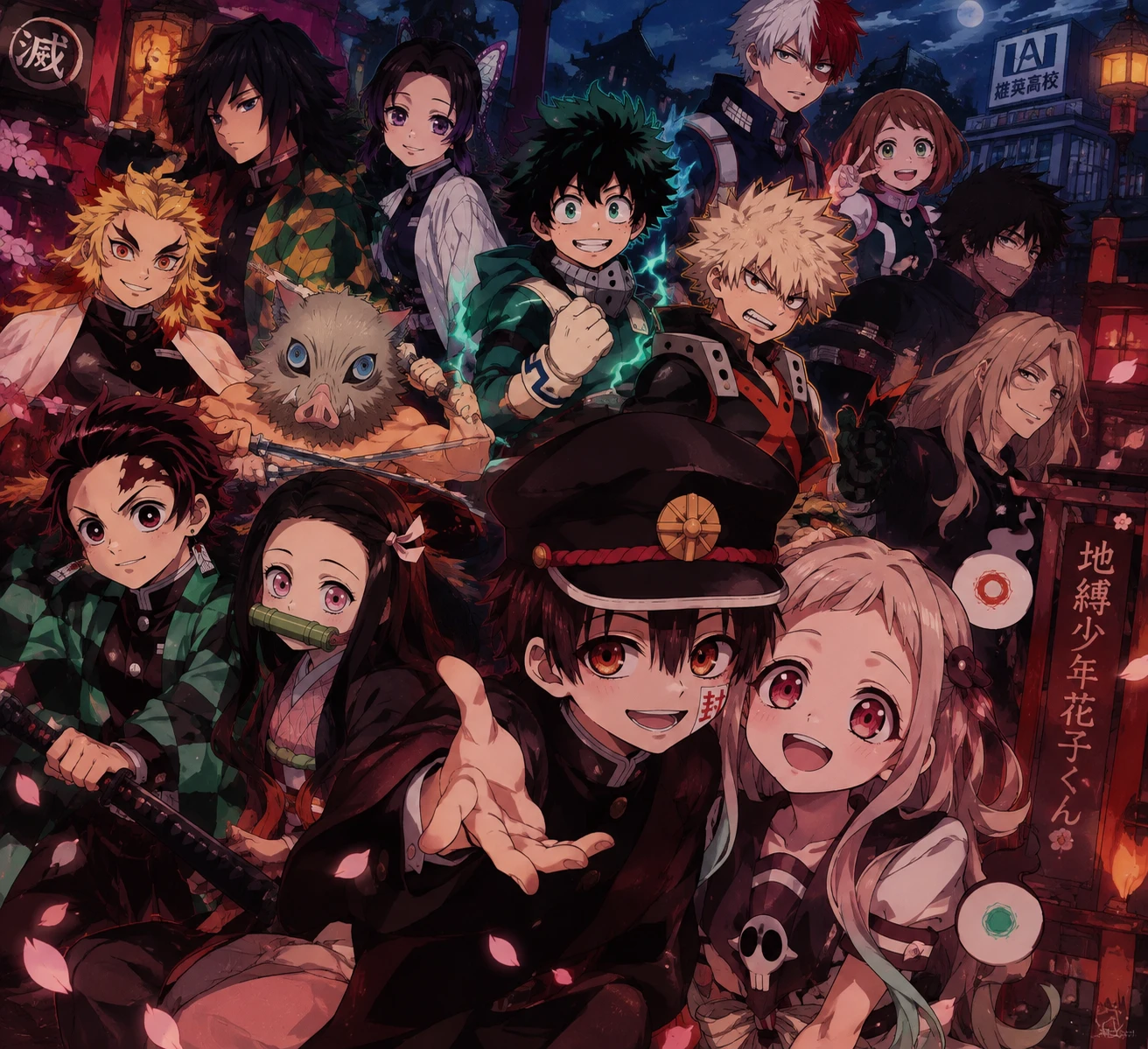 kny x mha x Jibaku Shounen Hanako-kun thumbnail