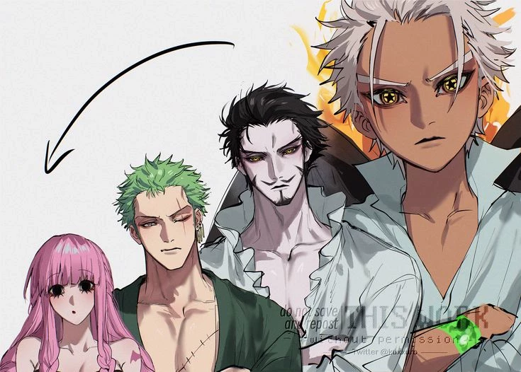 s-hawk, Zoro, Perona, and Mihawk thumbnail
