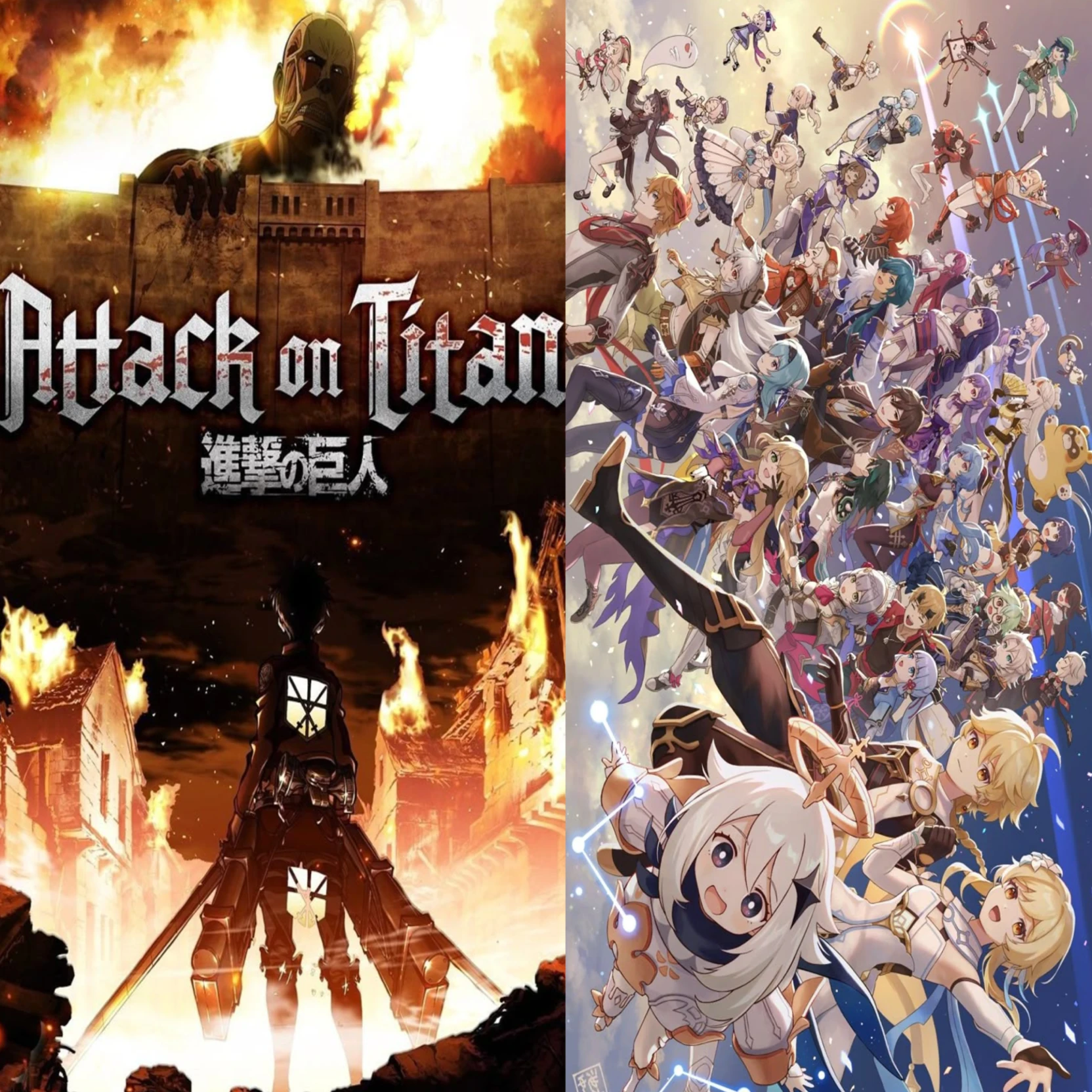 Genshin Impact X Attack on Titan thumbnail