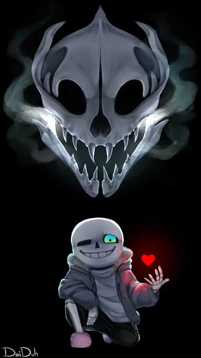 sans (from horrortale) and my pc (don't judge me) thumbnail