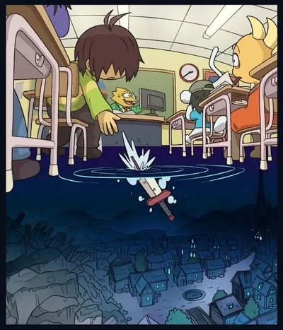Deltarune school thumbnail
