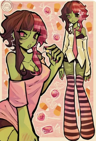 {Zombie girl} >v< (ART NOT MINE full credits to artist) thumbnail