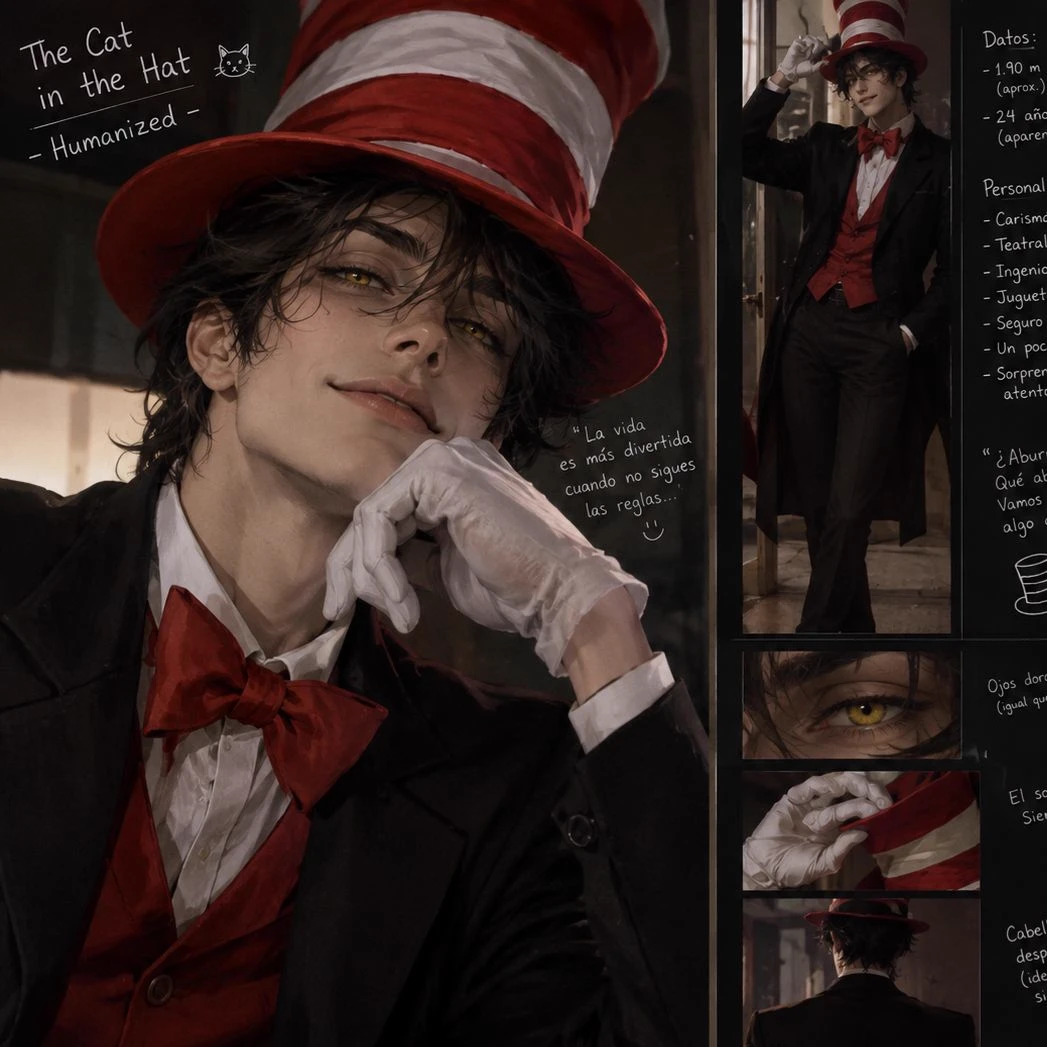 The cat with a hat/humanized thumbnail