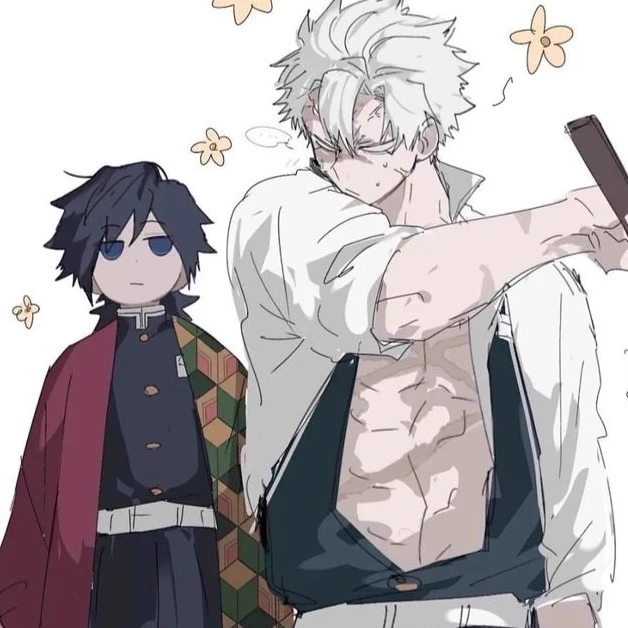 You got stuck in a cramped room with Sanemi and Giyuu! thumbnail