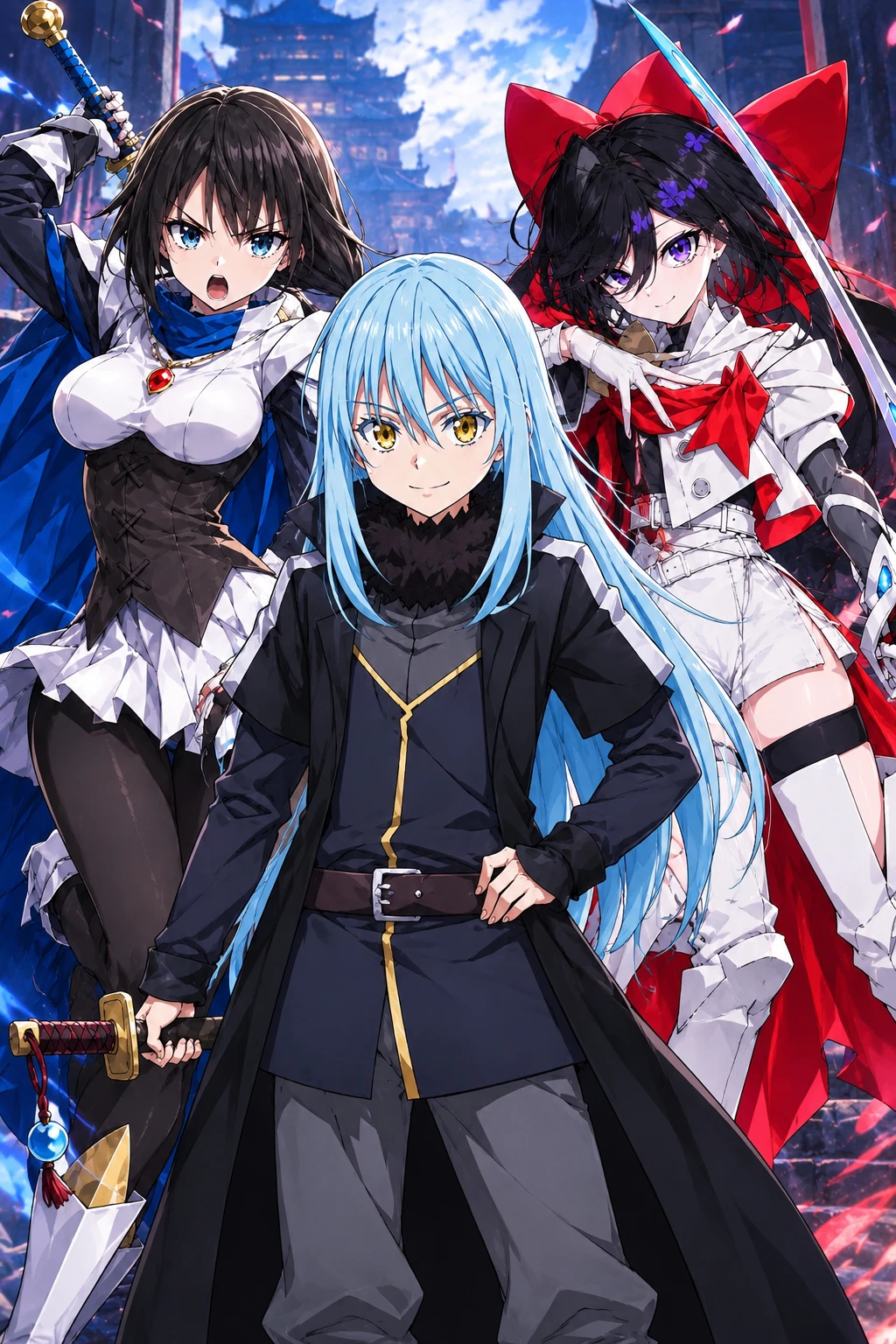 Rimuru Tempest and Chronoa and the Knight Princess Sapphire thumbnail