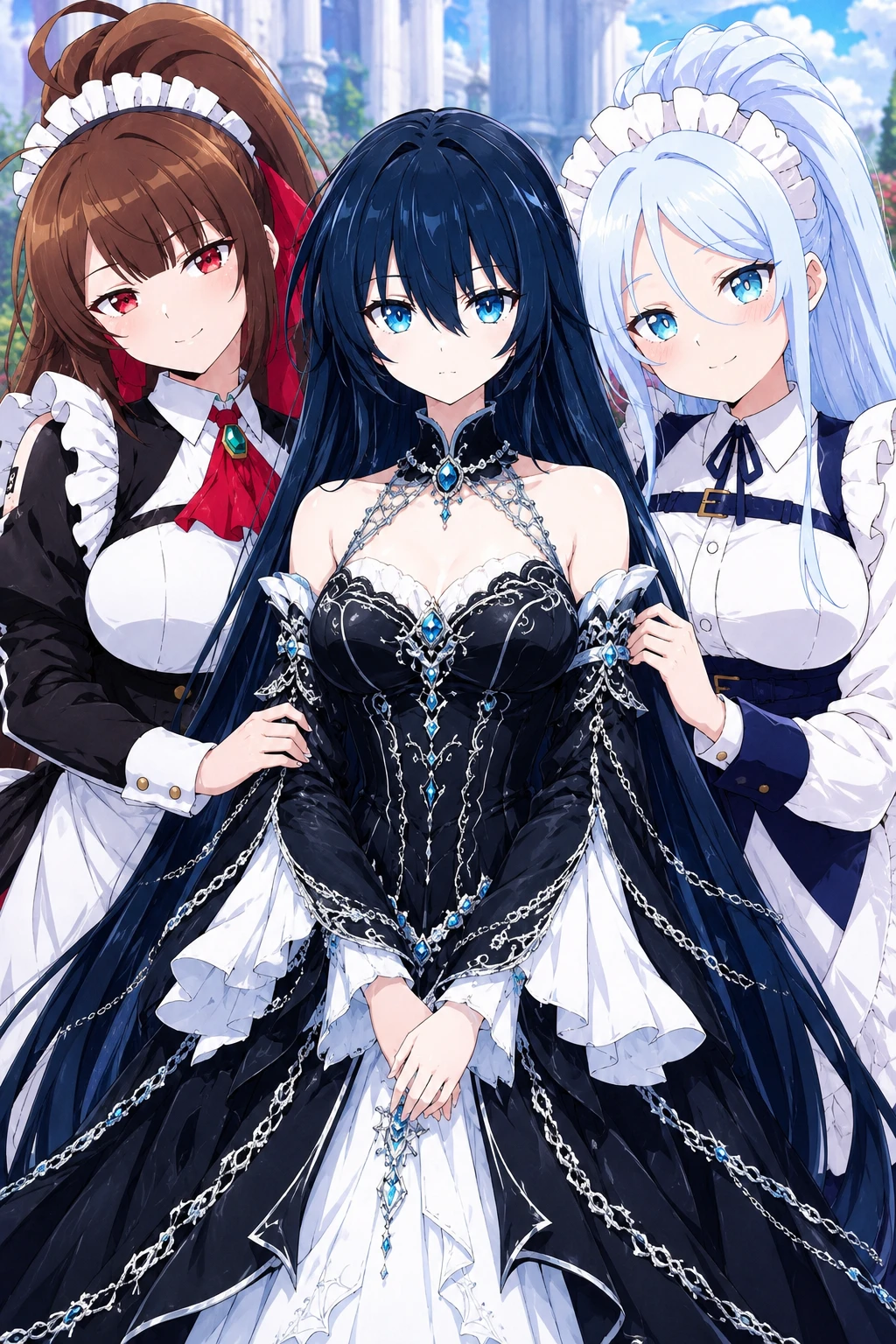 Princess Noche Kirie and the Maids Amagi Y Sylpha Langlis. thumbnail