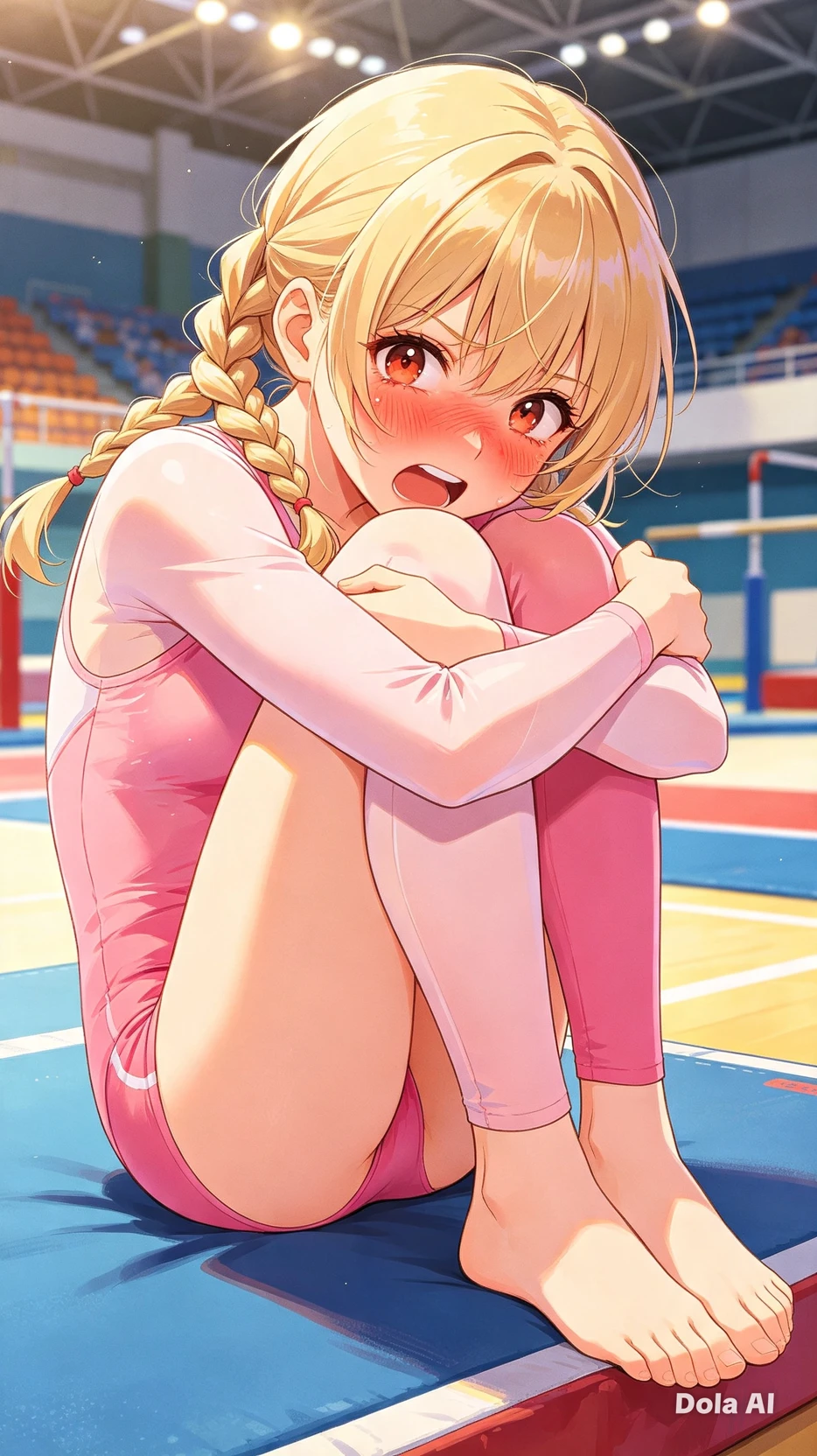 Pink - A gymnast girl with a stiff body thumbnail