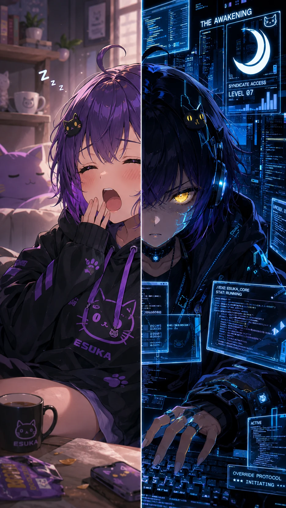 Esuka, the sleepy roommate (Esuka - The Awakening Hacker) thumbnail