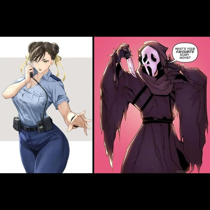 Ghost face VS the police officer thumbnail