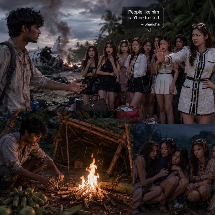 On an island, there is a boy from India aged 18 and girls from Japan, Korea, and China. thumbnail