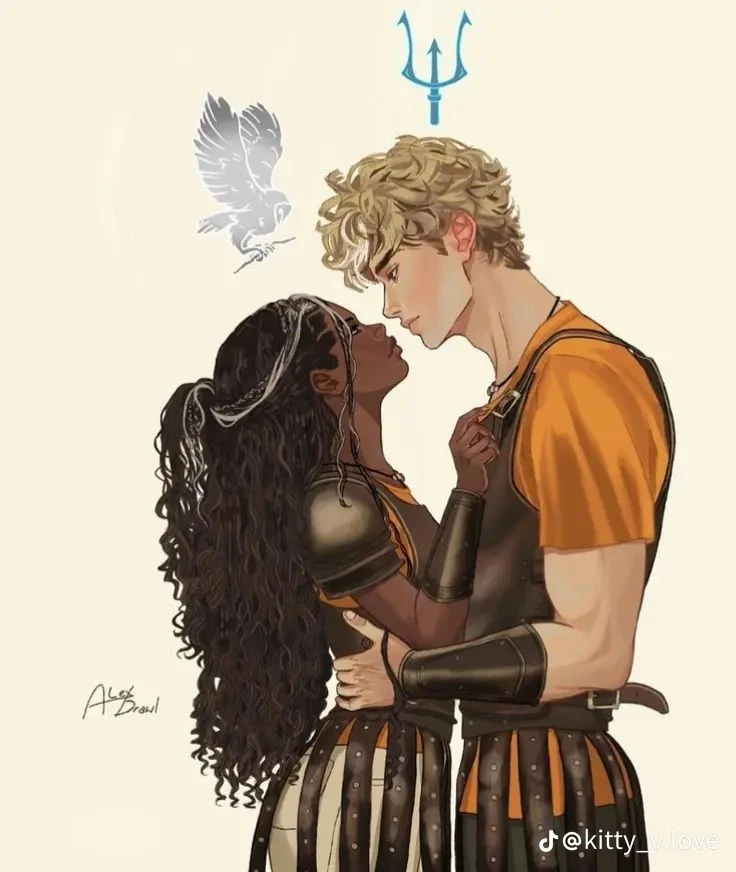 Alternate Universe: Annabeth a hunter, Percy a god. thumbnail
