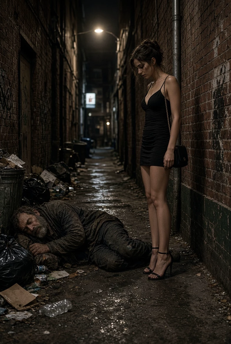 A woman using the alley to get to a meeting thumbnail