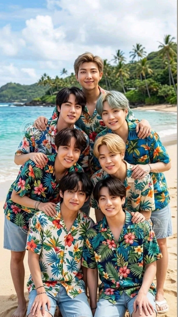 BTS are on the beach thumbnail