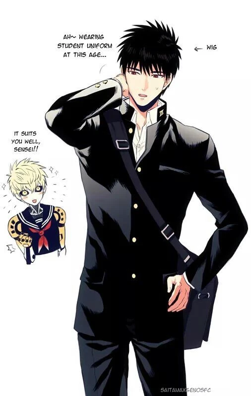 saitama and school genos thumbnail