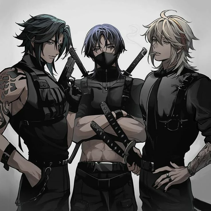 Rei, Kage and Aki (Guardaespaldas of Lia). thumbnail