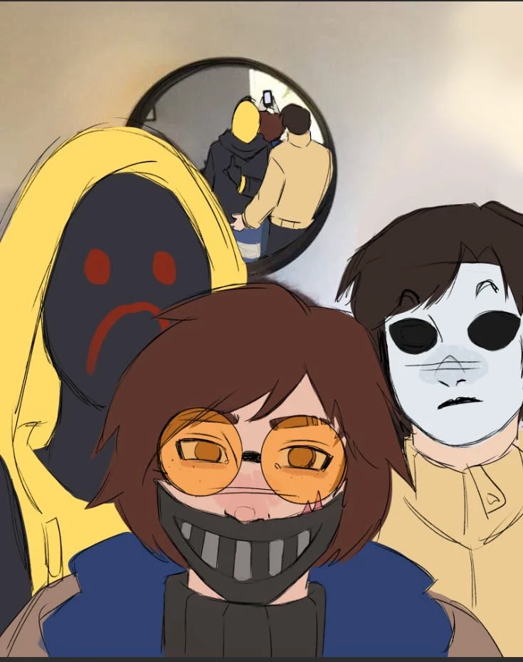 the 3 assholes Hoodie Masky and Ticci Toby thumbnail