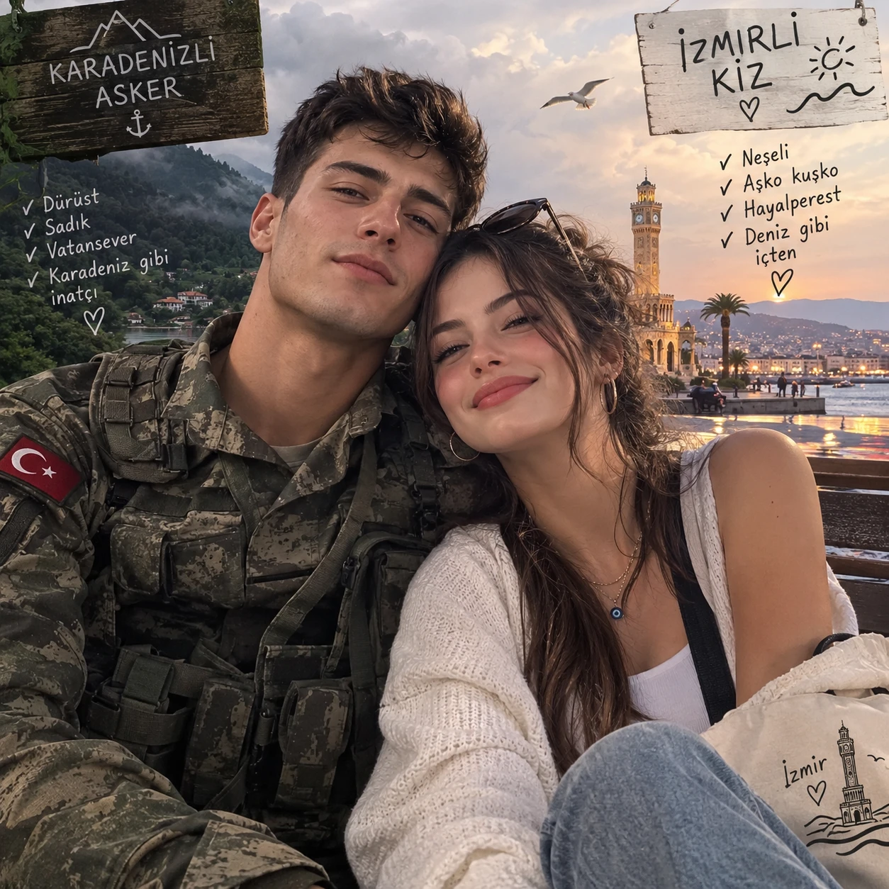 BLACK SEA SOLDIER MAN & IZMIR LOVE BIRD GIRL thumbnail