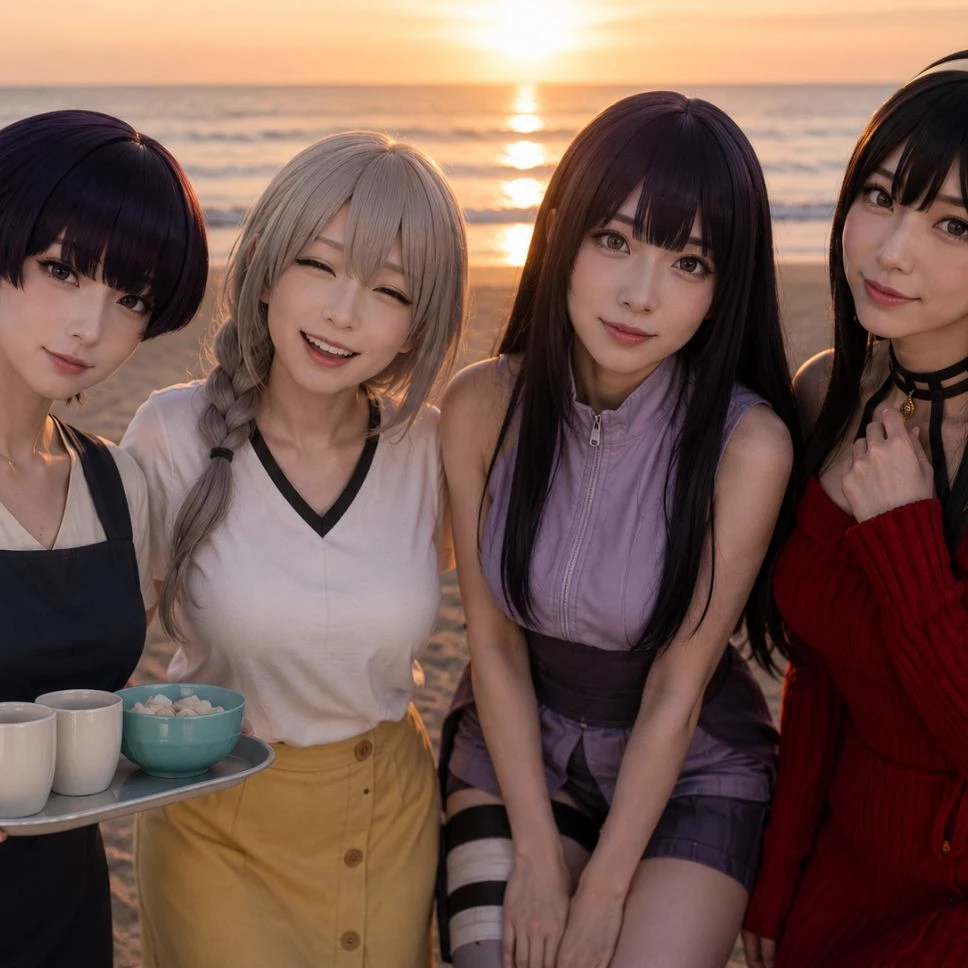 Yor Forger,hinata Hyuga,tsuki uzaki, and shuuko komi thumbnail