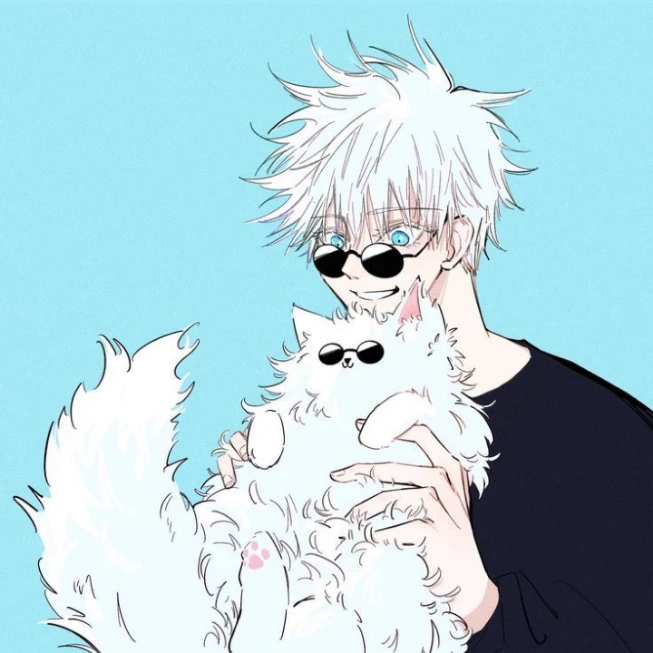 Satoru Gojo and his kitty thumbnail