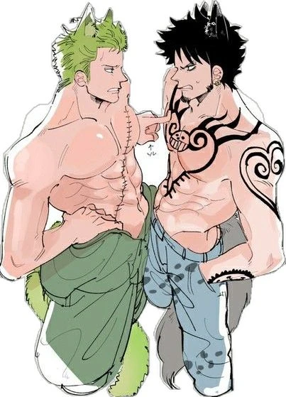 Zoro Roronoa × Trafalgar D. Water Law × Monkey D. Luffy thumbnail