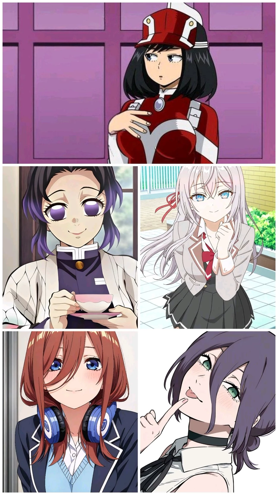 Alya, miku nakano, Reze, Shinobu kocho, Yui kodai, thumbnail