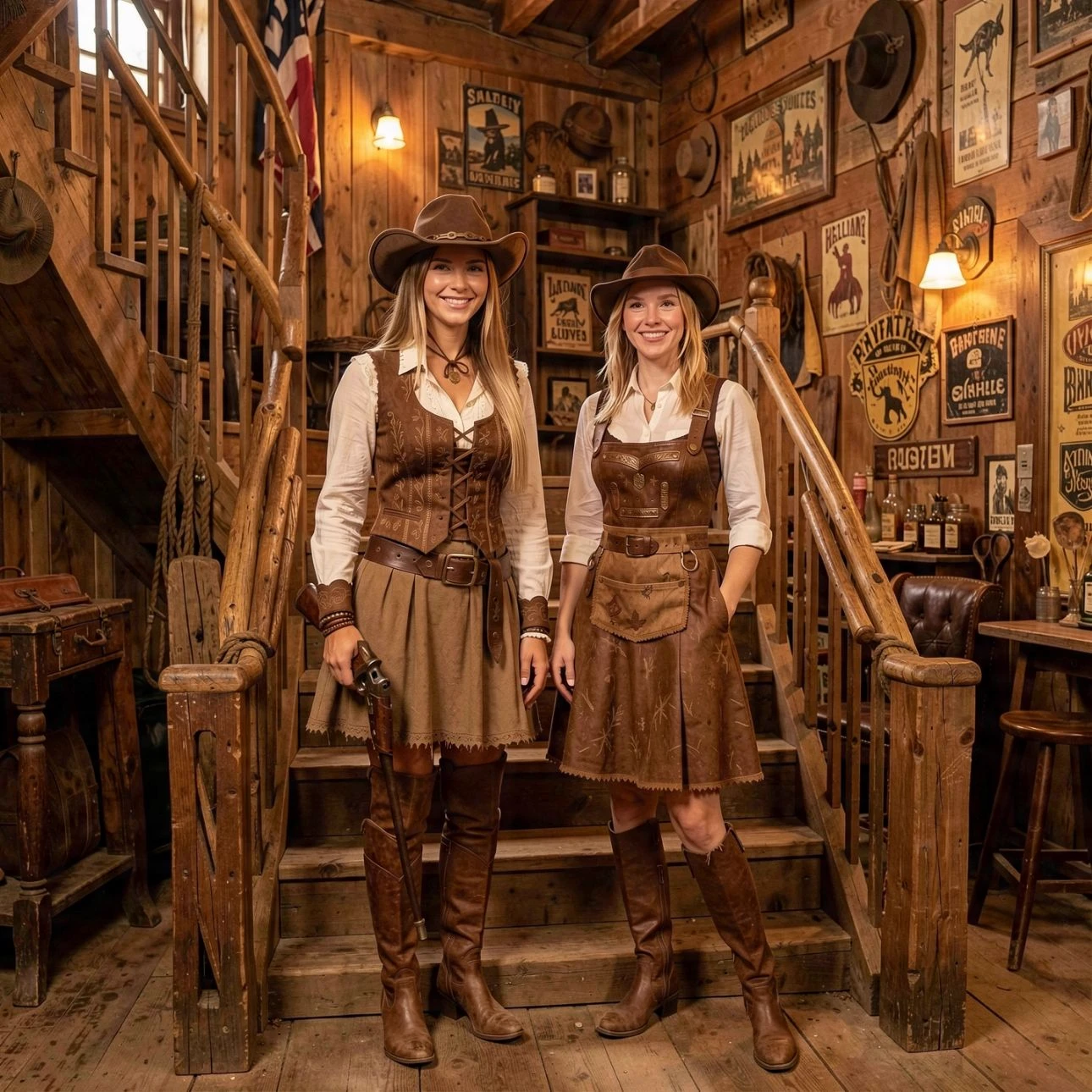 Abilene and Matilda - wild west sisters thumbnail
