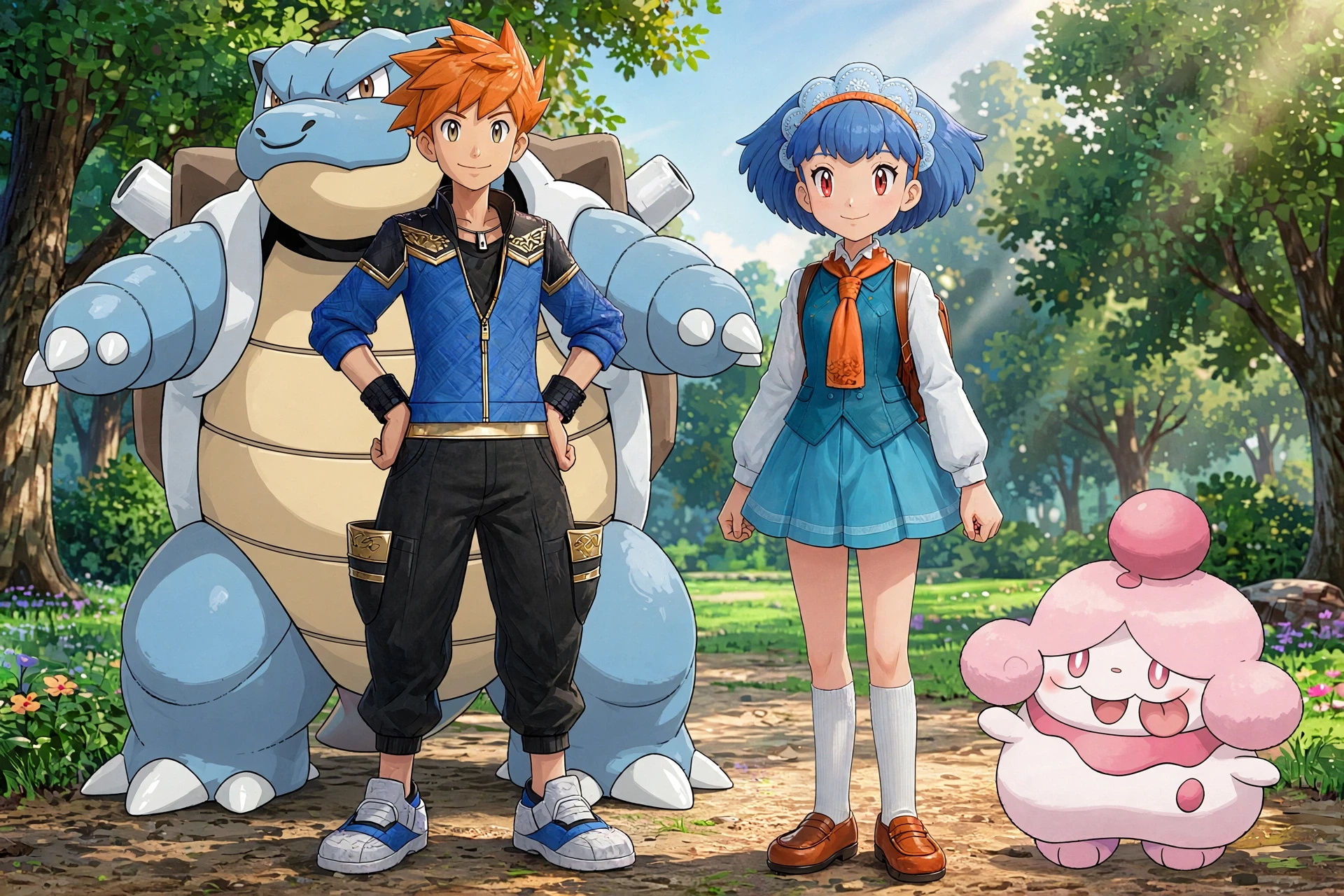 Blue and miette - pokemon thumbnail