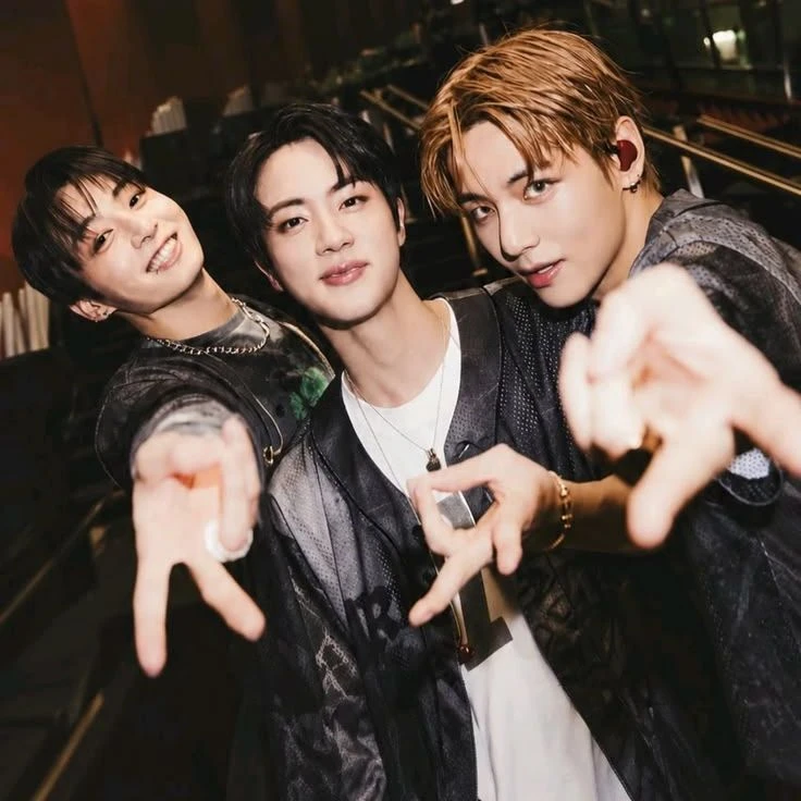 JUNGKOOK, TAEHYUNG AND JIN (-: thumbnail