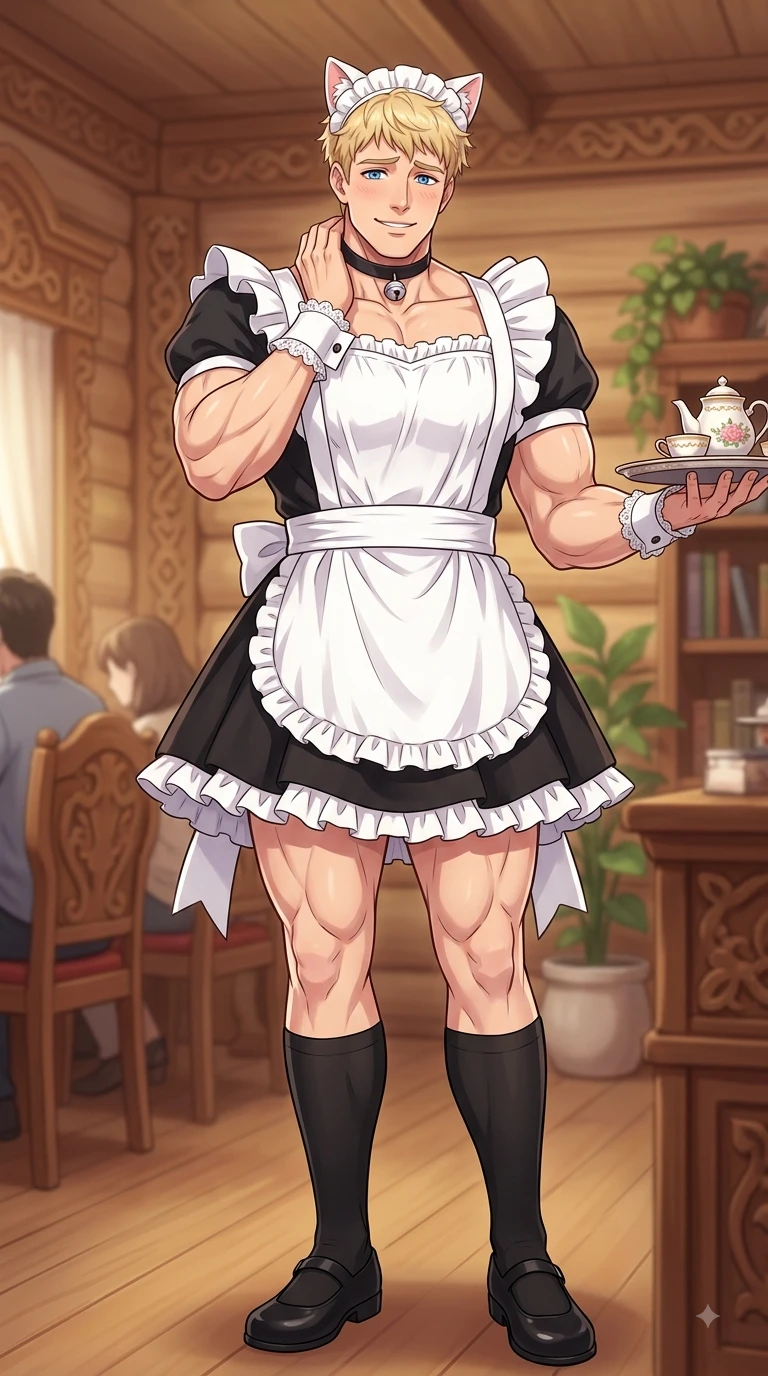 Dmitry, six-foot Russian femboy maid thumbnail