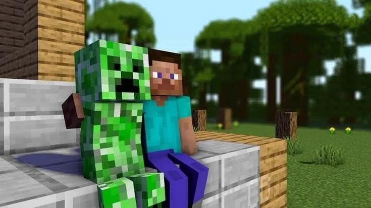 Minecraft (but its set to ultra peaceful difficulty] thumbnail
