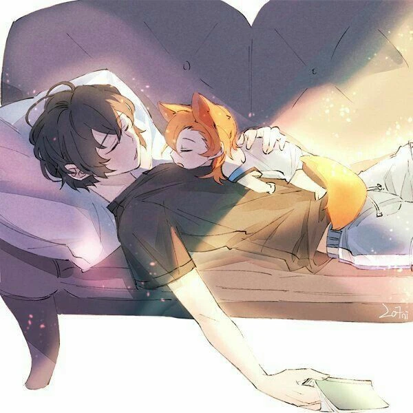 Dazai and Kitsune baby kitsune chuuya thumbnail
