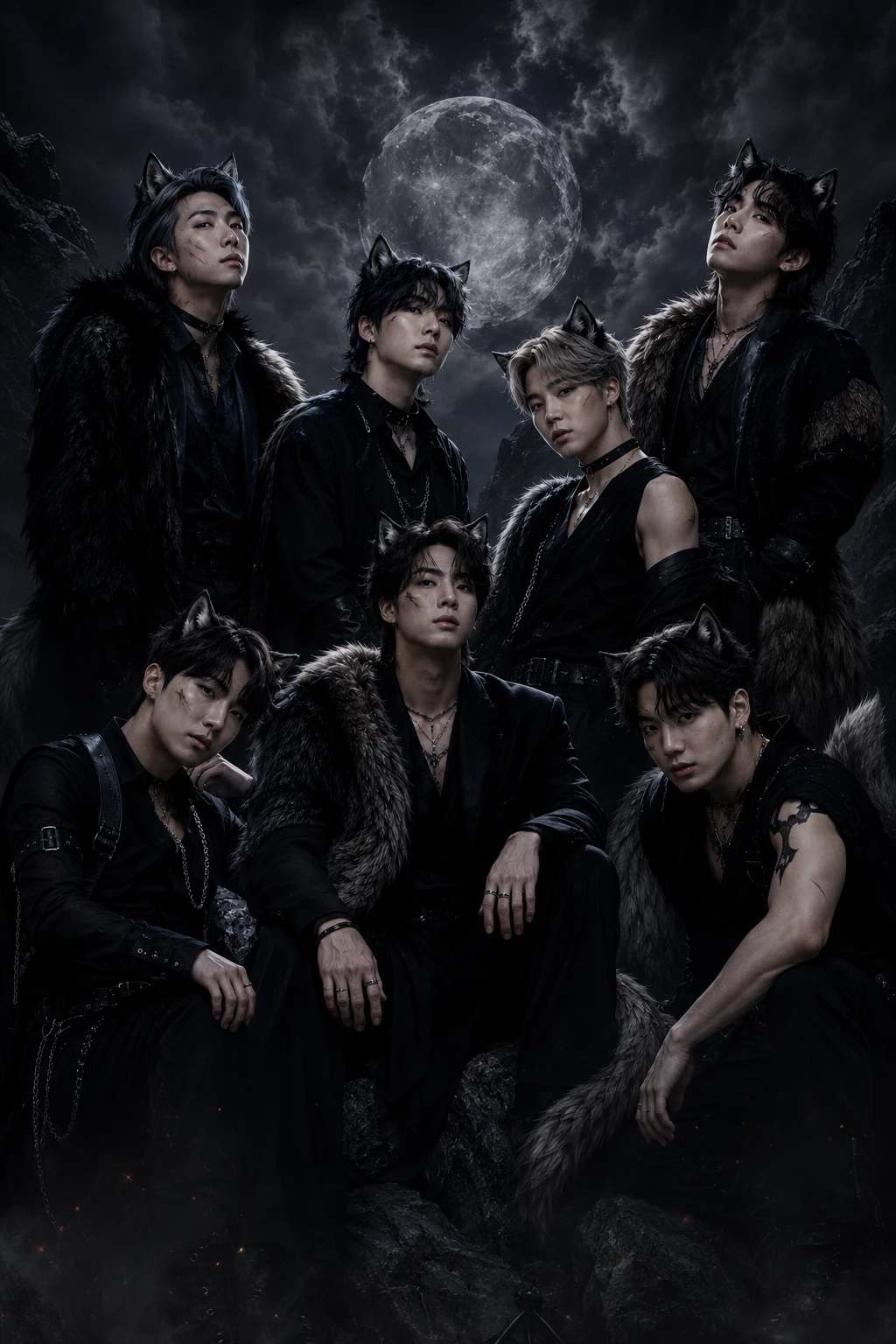 BTS as alpha wolves thumbnail
