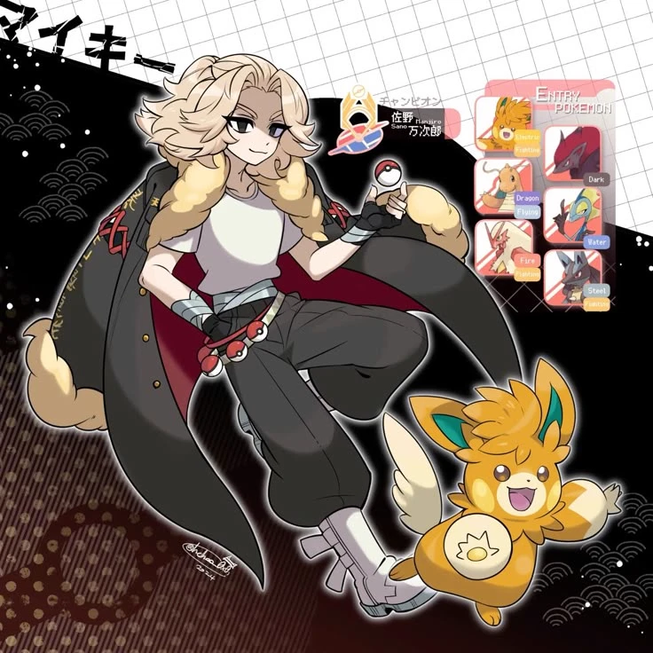 🐦‍🔥°•○● Pokémon — Manjiro Sano AU ●○•°🐉 thumbnail