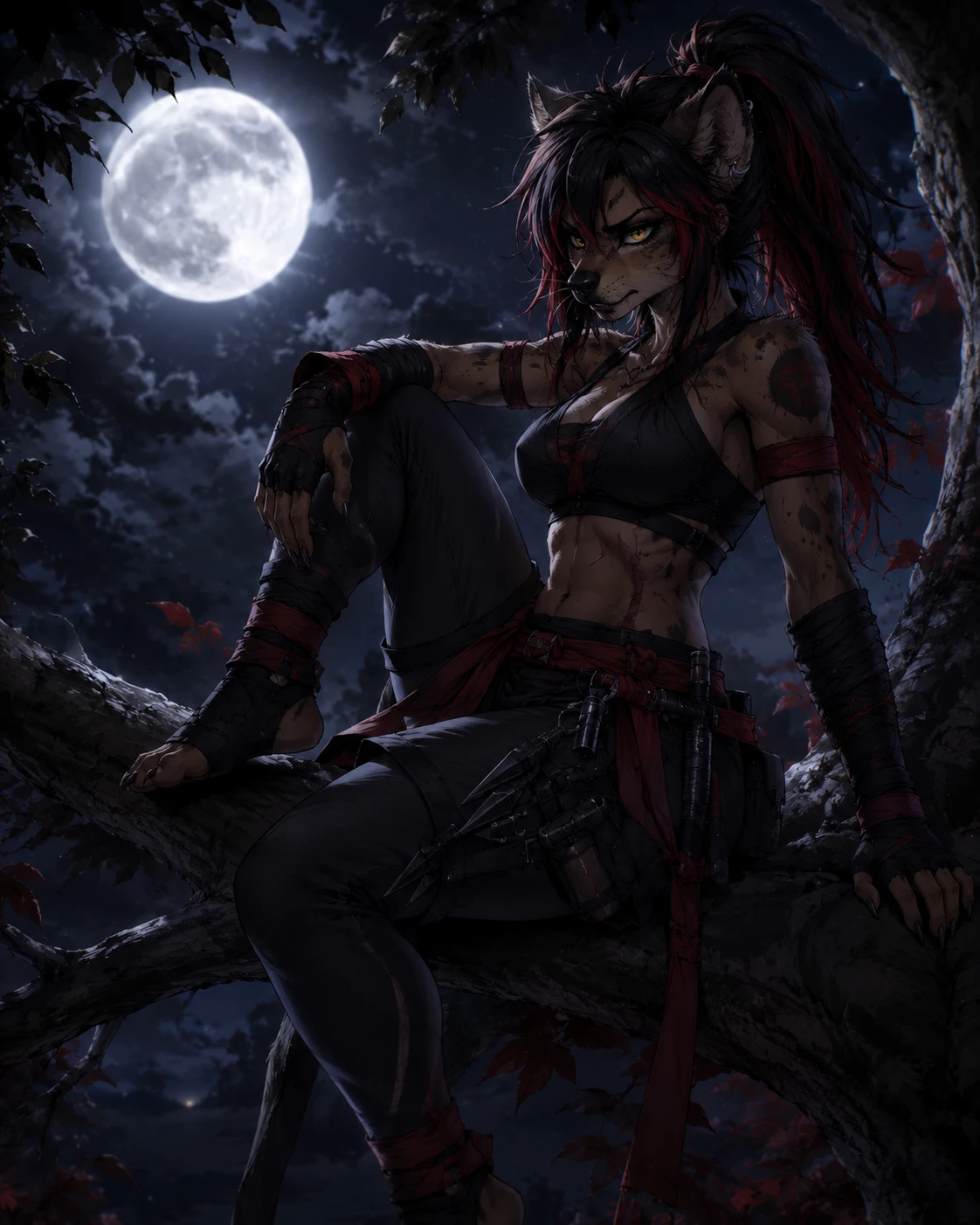 Mia the Shinobi Hyena of the Redfang Clan thumbnail